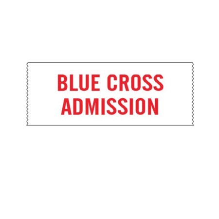 Nevs Printed Chart Tape - Blue Cross Admission NT-12